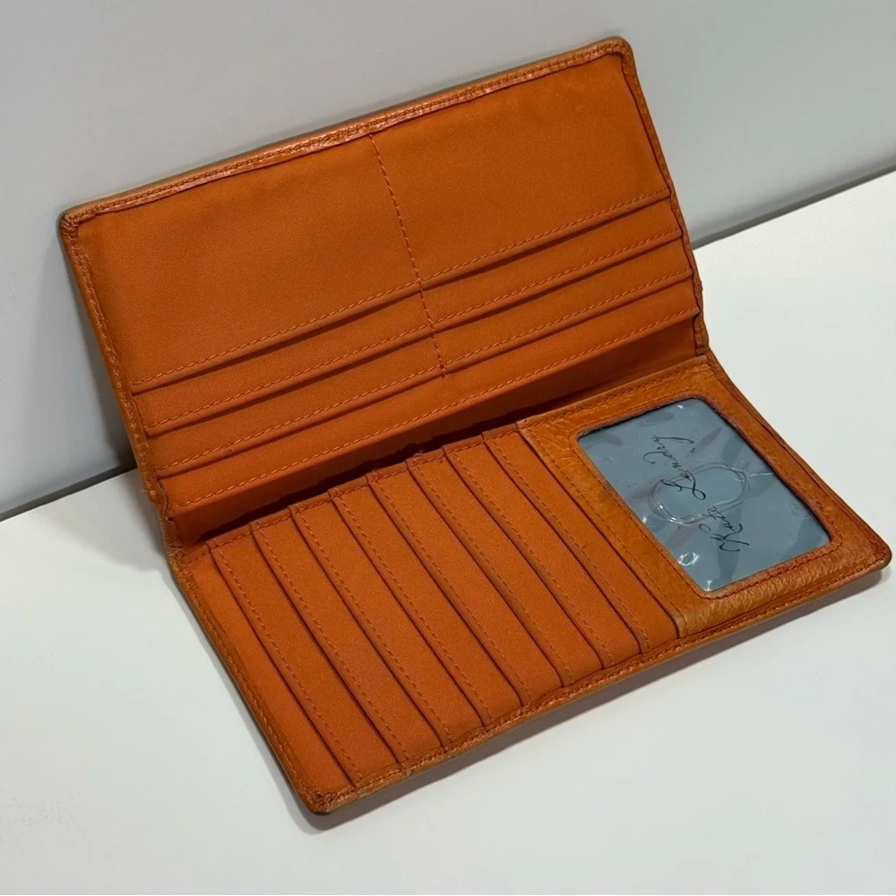 Kate‎ Landry Orange Leather Wallet